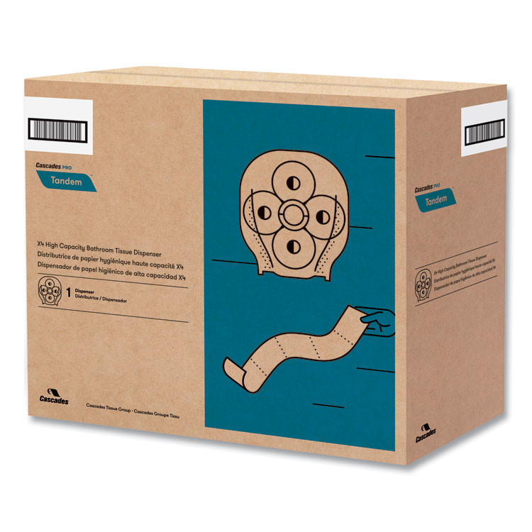 CASCADES TISSUE GROUP PRO C274 Tandem High Capacity Bath Tissue Dispenser, 6.3 x 13.2 x 15.2, Smoked Gray