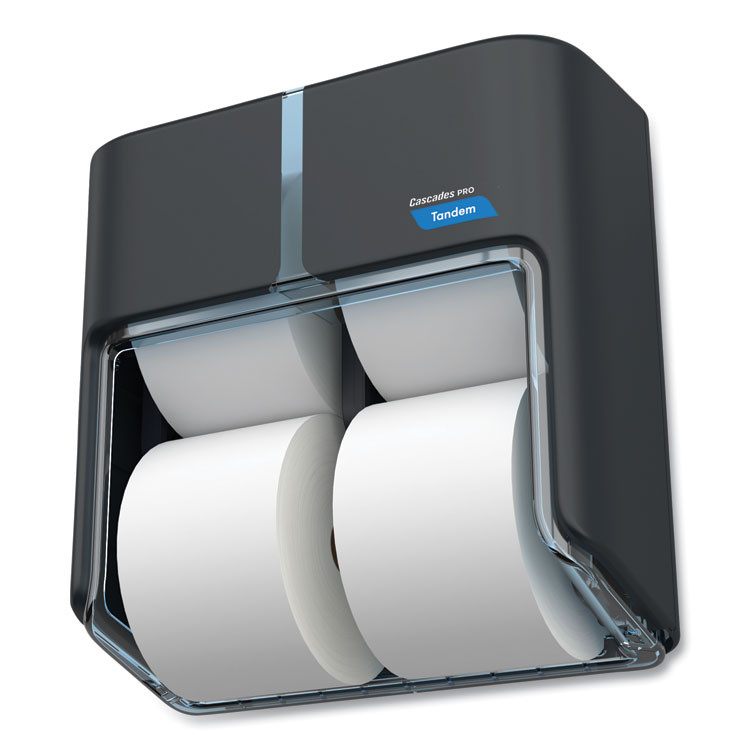 CASCADES TISSUE GROUP PRO C314 Tandem No Touch High Capacity Bath Tissue Dispenser, 12.6 x 6.6 x 12, Gray