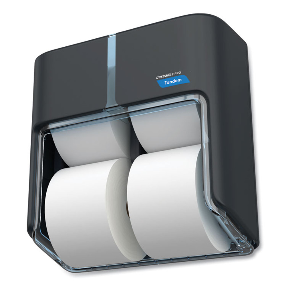 CASCADES TISSUE GROUP PRO C314 Tandem No Touch High Capacity Bath Tissue Dispenser, 12.6 x 6.6 x 12, Gray