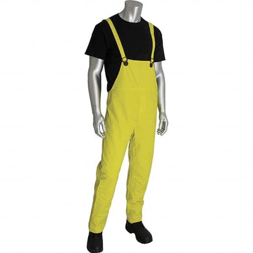 Falcon 201-350B/4X Rain Bib Overalls: Size 4X-Large, Polyester & Polyvinylchloride