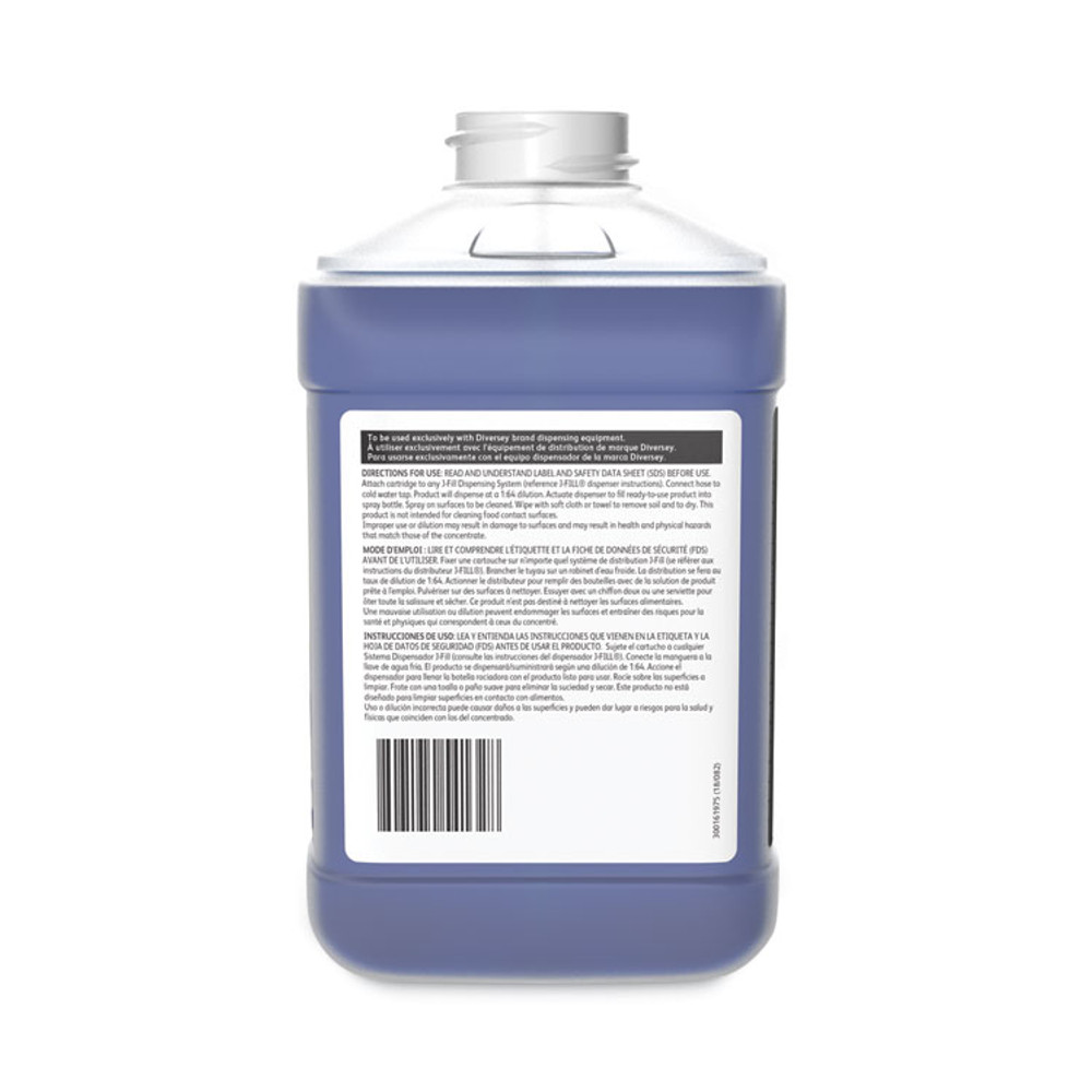 DIVERSEY 100975197 Glance NA Glass and Multi-Surface Cleaner SC, Fragrance-Free, 2.5 L Bottle, 2/Carton