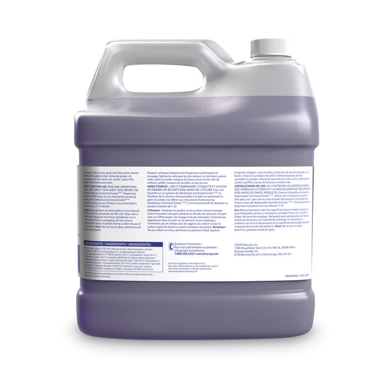 DIVERSEY 101104491 Speedball Power Cleaner and Degreaser, Citrus Scent, 1.5 gal, Bottle, 2/Carton