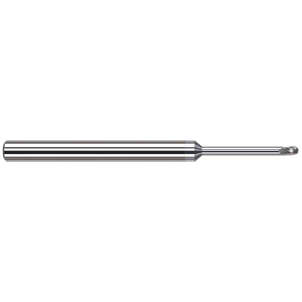 Harvey Tool 925162-C8 Ball End Mill: 0.062" Dia, 0.093" LOC, 3 Flute, Solid Carbide