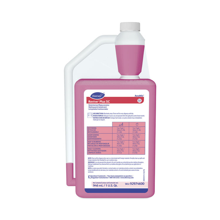 DIVERSEY 92974600 Revive Plus Super Concentrate Floor Maintainer/Rejuvenator, Citrus Scent, 32 oz Bottle