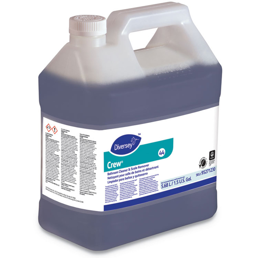 DIVERSEY 95271230 Crew Bathroom Cleaner and Scale Remover, 1.5 gal, 2/Carton
