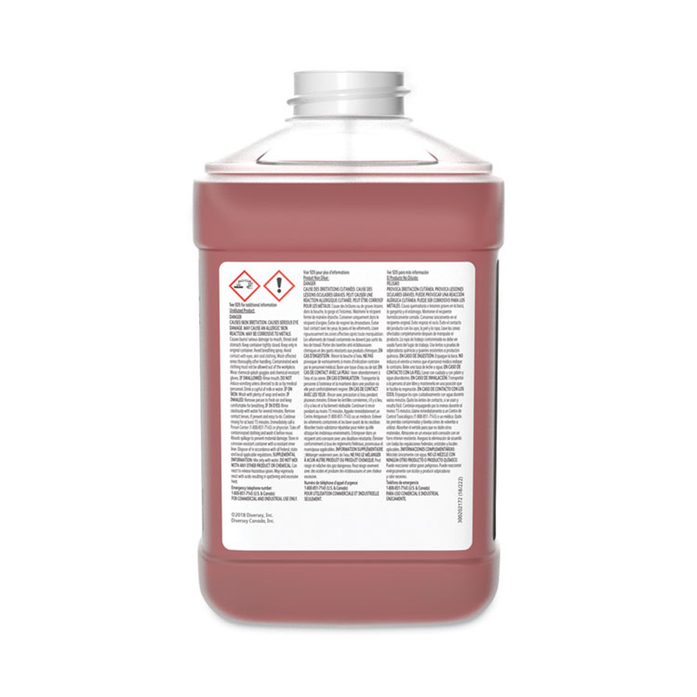 DIVERSEY 95892221 Spitfire SC Power Cleaner, 2.64 qt Bottle, 2/Carton