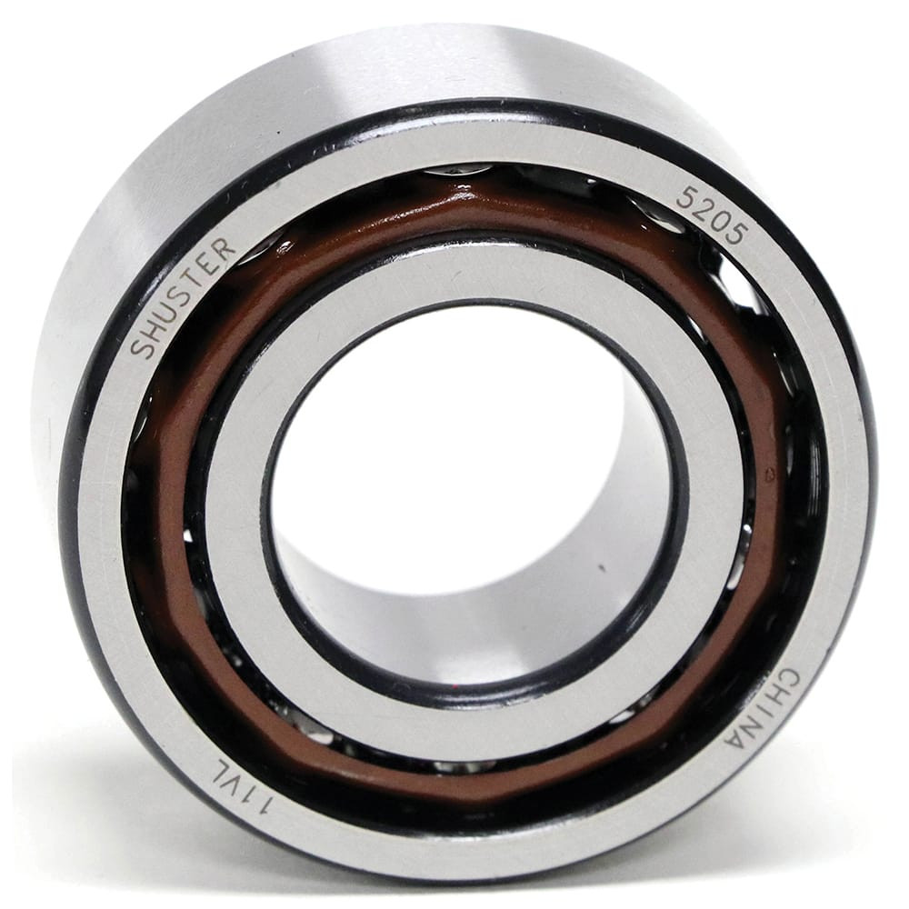 Shuster 06156637 Angular Contact Ball Bearing: 10 mm Bore Dia, 35 mm OD, 19 mm OAW, Without Flange