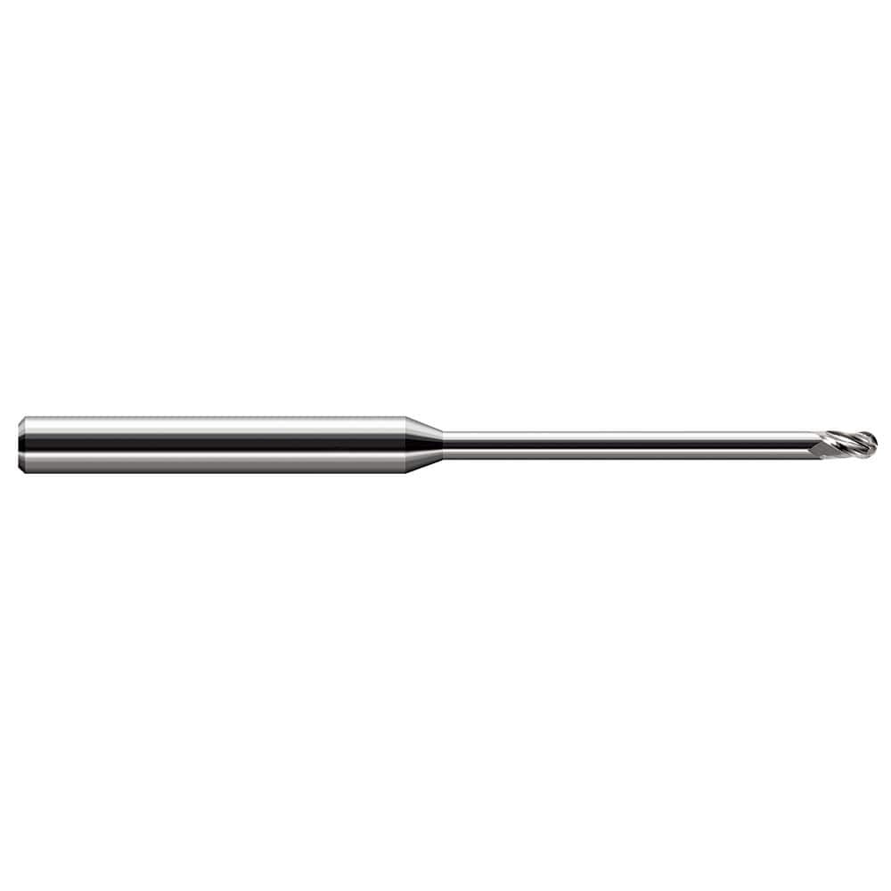 Harvey Tool 49231 Ball End Mill: 0.031" Dia, 0.046" LOC, 3 Flute, Solid Carbide