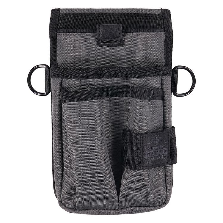 TENACIOUS HOLDINGS, INC. ergodyne® 13668 Arsenal 5568 Belt Loop Tool Pouch with Device Holster, 4 Compartments, 5 x 2 x 8.5, Polyester, Gray