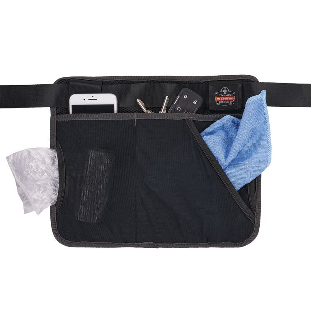 TENACIOUS HOLDINGS, INC. ergodyne® 13718 Arsenal 5715 Cleaning Apron Pouch with Pockets, 10 Compartments, 11 x 13.5, Nylon, Black