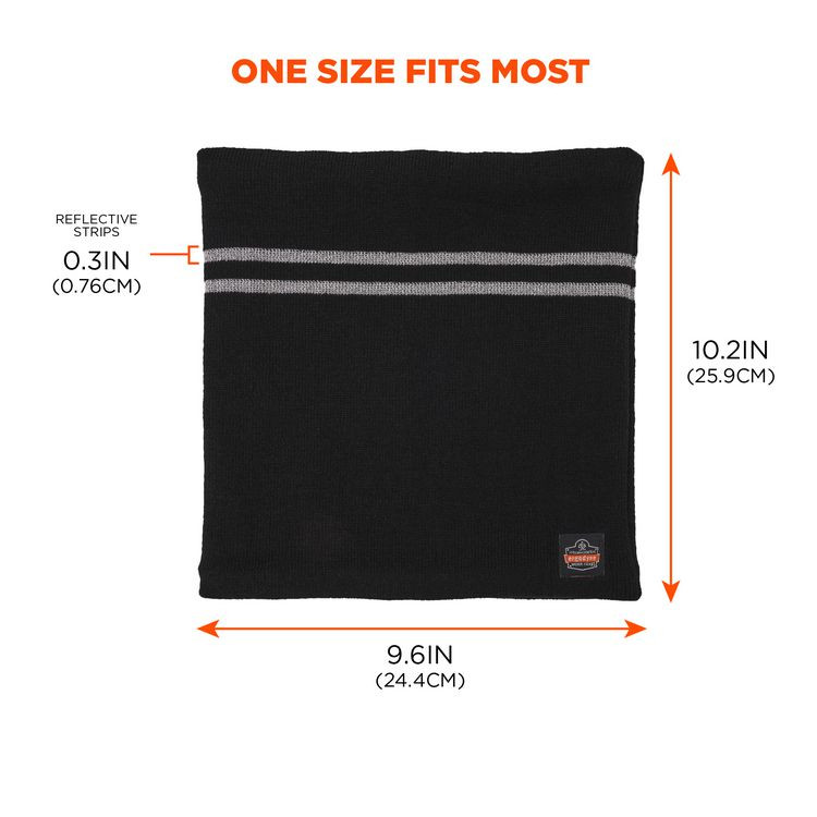TENACIOUS HOLDINGS, INC. ergodyne® 16959 N-Ferno 6961 Reflective Winter Neck Gaiter, One Size Fits Most, Black
