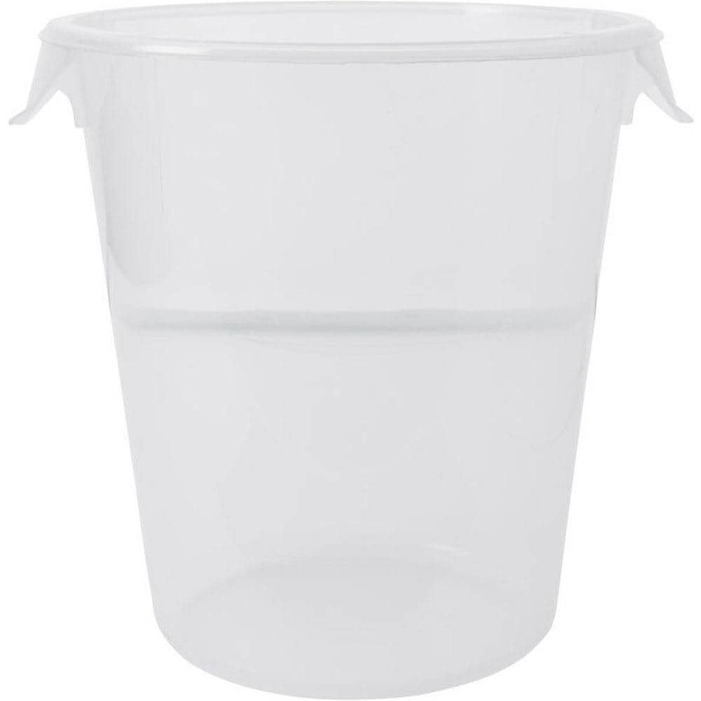 Rubbermaid FG572424CLR Food Storage Container: Polycarbonate & Polypropylene, Round