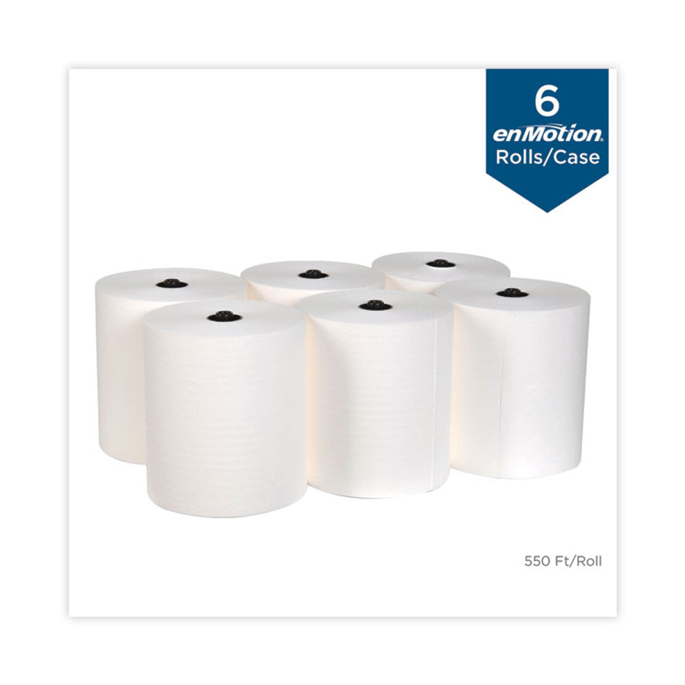 GEORGIA PACIFIC Professional 89720 enMotion Flex Paper Towel Roll, 1-Ply, White, 8.2" x 550 ft, 6 Rolls/Carton