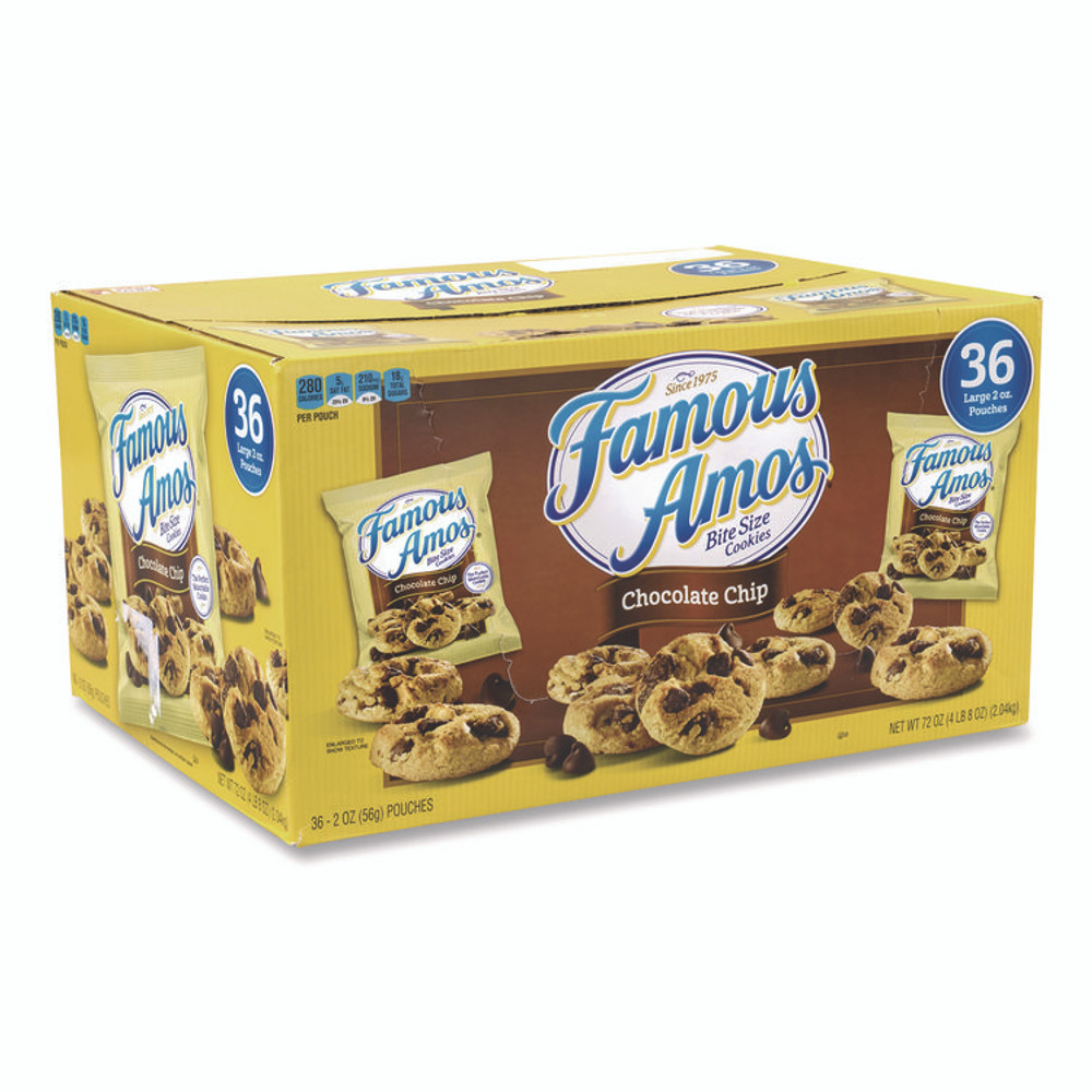 KEEBLER COMPANY Famous Amos® 22000424 Famous Amos Cookies, Chocolate Chip, 2 oz Bag, 36/Carton