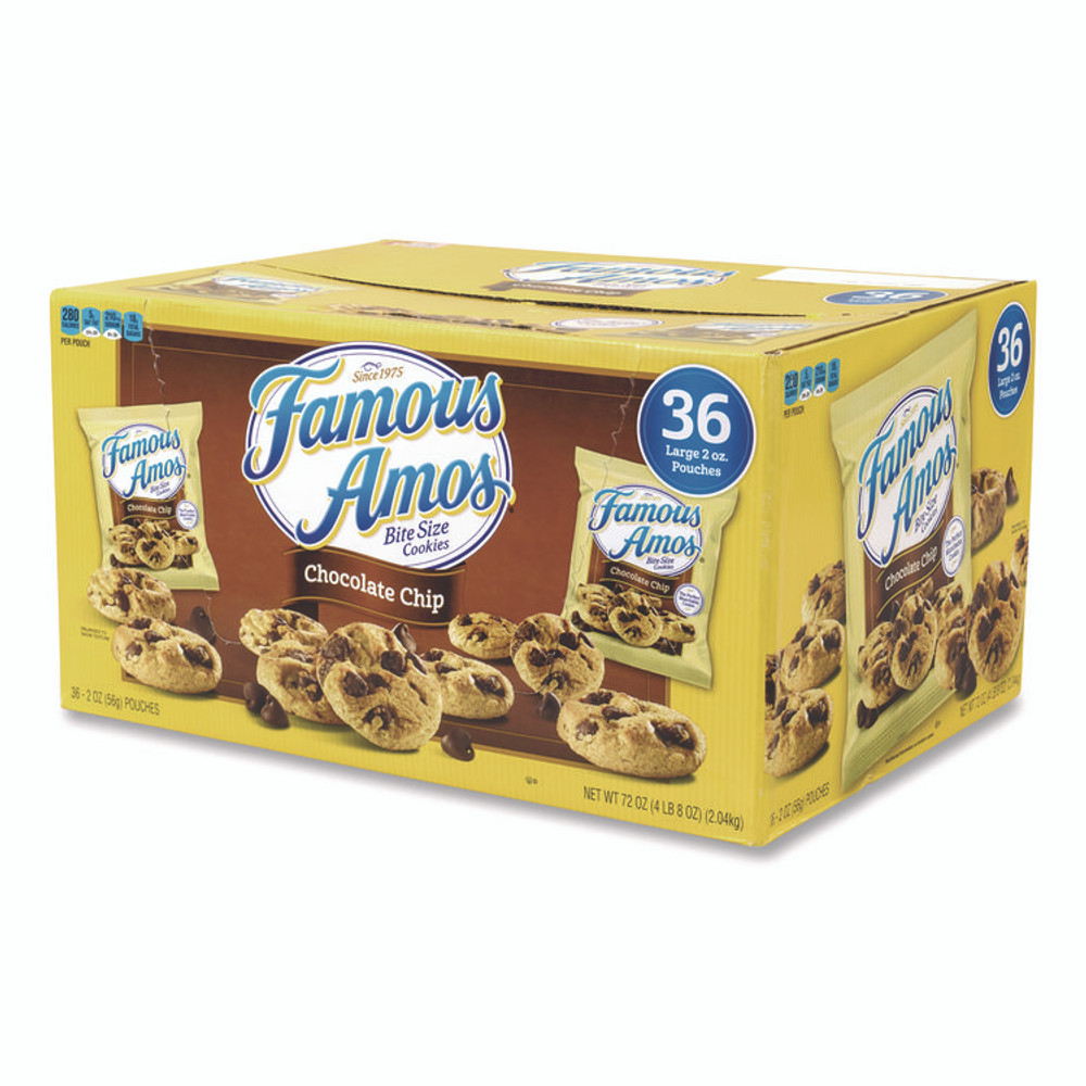 KEEBLER COMPANY Famous Amos® 22000424 Famous Amos Cookies, Chocolate Chip, 2 oz Bag, 36/Carton