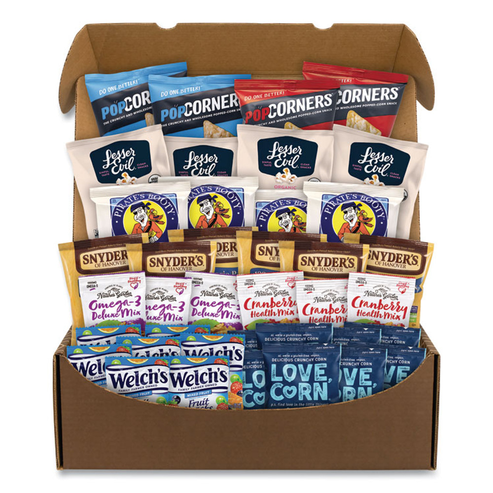 SNACK BOX PROS 70000154 Better For You Snack Box, 37 Assorted Snacks/Box