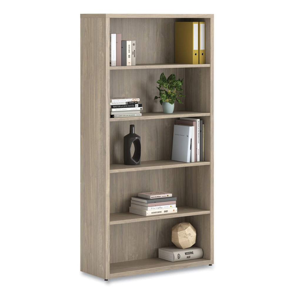 HON COMPANY 105535LKI1 10500 Series Laminate Bookcase, Five Shelves, 36" x 13" x 71", Kingswood Walnut