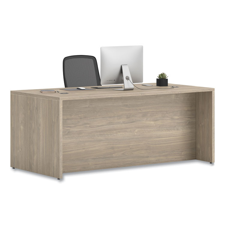 HON COMPANY 105890LKI1 10500 Series Double Full-Height Pedestal Desk, Left: Box/Box/File, Right: File/File, 72" x 36" x 29.5", Kingswood Walnut