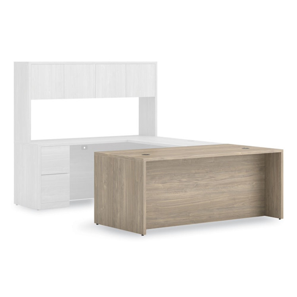 HON COMPANY 105895RLKI1 10500 Series Single Full-Height Pedestal Desk, Right: Box/Box/File, 72" x 36" x 29.5", Kingswood Walnut
