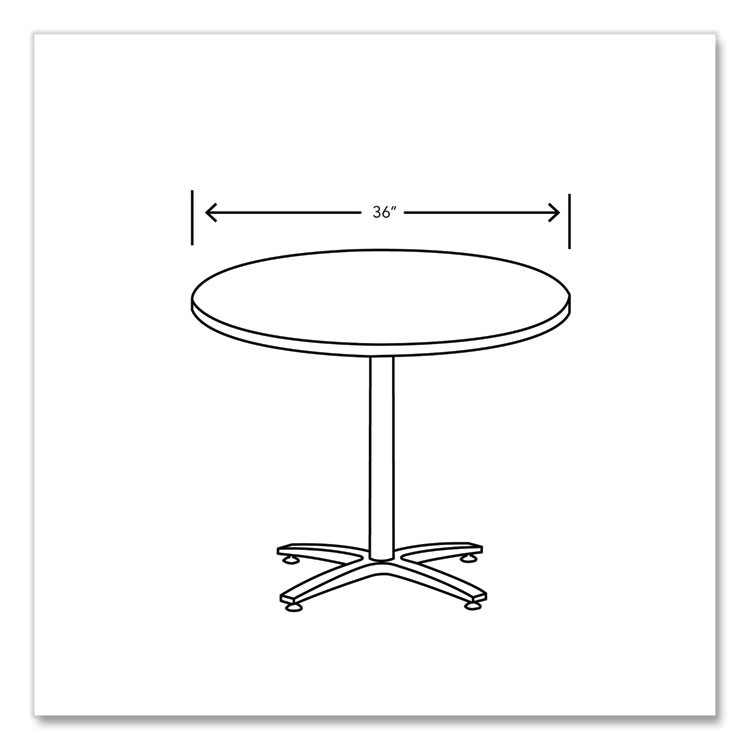 HON COMPANY BTRND36NB9L Between Round Table Top, 36" Diameter, Silver Mesh