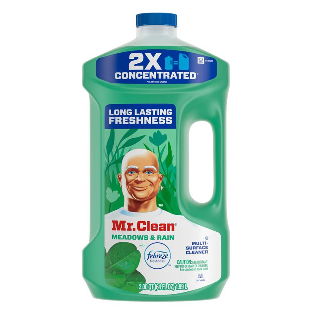 PROCTER & GAMBLE Mr. Clean® 10725EA Multipurpose Cleaning Solution with Febreze, Meadows and Rain, 64 oz Bottle