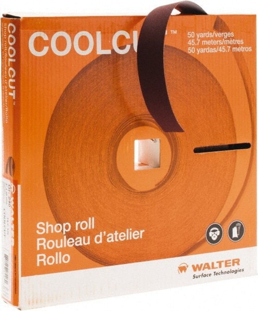 WALTER Surface Technologies 14C124 1" x 50 Yd 240 Grit Aluminum Oxide Shop Roll