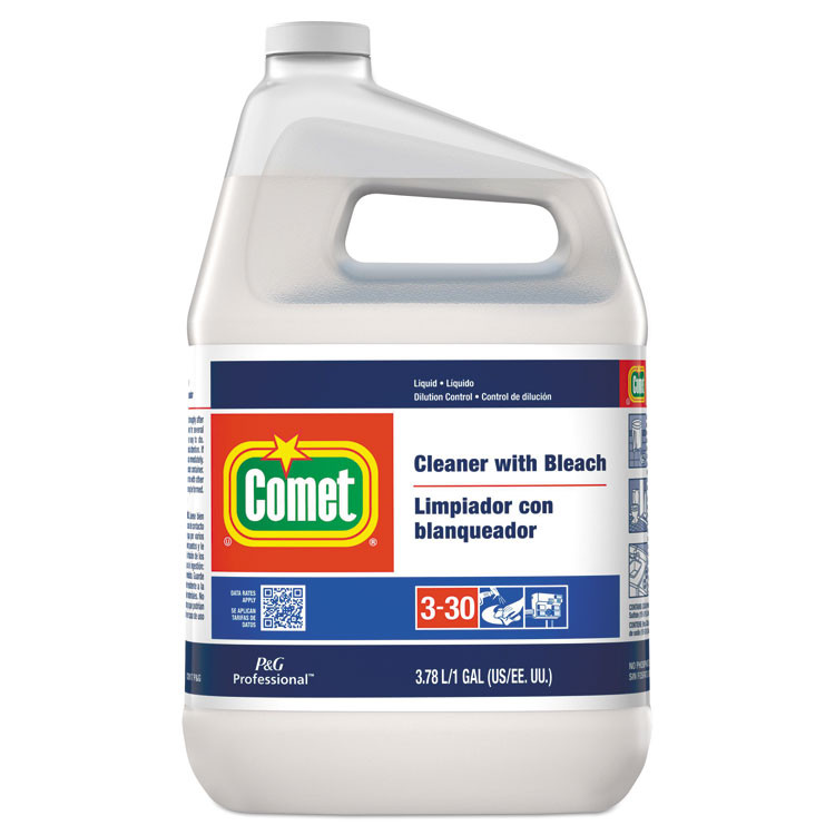PROCTER & GAMBLE Comet® 31641 Cleaner with Bleach, Liquid, Closed Loop Concentrate, 1 gal , 3/Carton