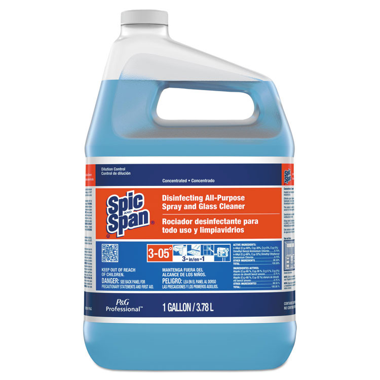 PROCTER & GAMBLE Spic and Span® 32535 Disinfecting All-Purpose Spray and Glass Cleaner, Concentrate Liquid, 1 gal, 2/Carton