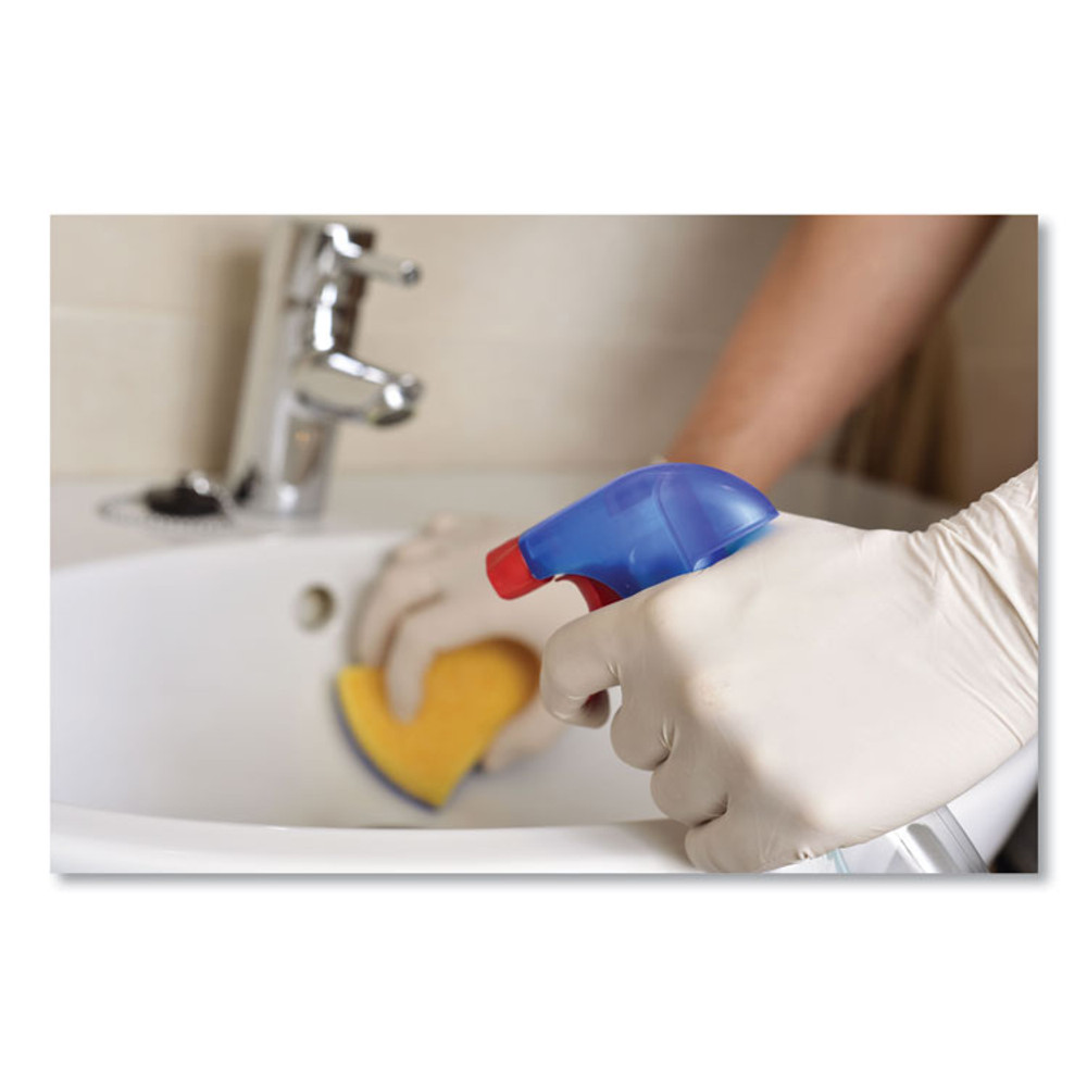 SEMPERMED USA, INC. SemperGuard® INDPS104BX Latex Powdered Gloves, Large, 4 mil Thick, 9.45" Long, Cream, 100/Box