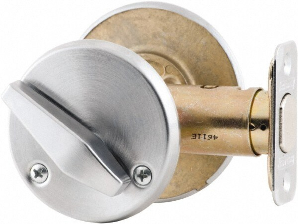 Schlage B571 626 1-3/8 to 1-7/8" Door Thickness, Satin Chrome Finish, Occupancy Indicator Deadbolt