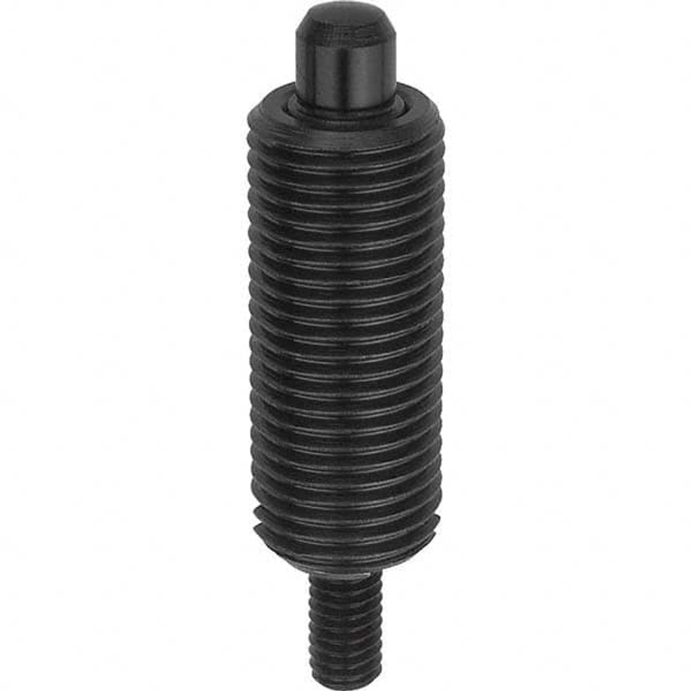 KIPP K0345.1206A5 1/2-13, 28mm Thread Length, 6mm Plunger Diam, Hardened Locking Pin Knob Handle Indexing Plunger