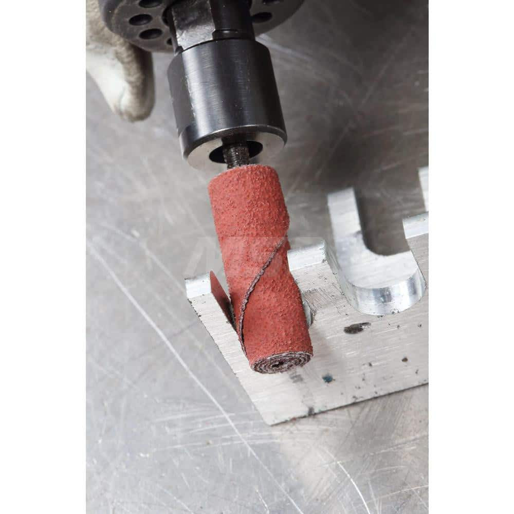 Standard Abrasives 7100103136 Straight Cartridge Roll: 1/2" Dia, 2" OAL, 100 Grit, Aluminum Oxide