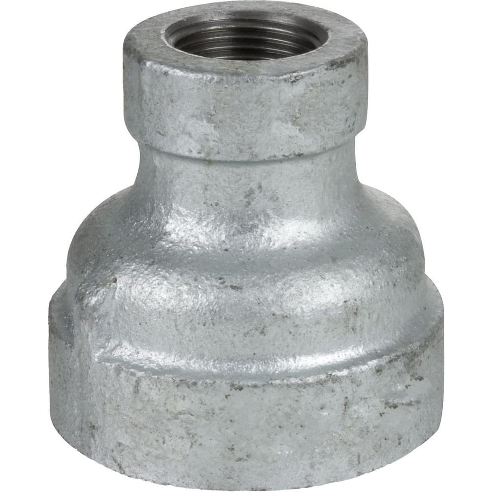 USA Industrials ZUSA-PF-20939 Galvanized Pipe Fittings; Fitting Type: Reducing Coupling ; Fitting Size: 1-1/2 x 1 ; Material: Galvanized Iron ; Fitting Shape: Straight ; Thread Standard: NPT ; Liquid and Gas Pressure Rating (psi): 300