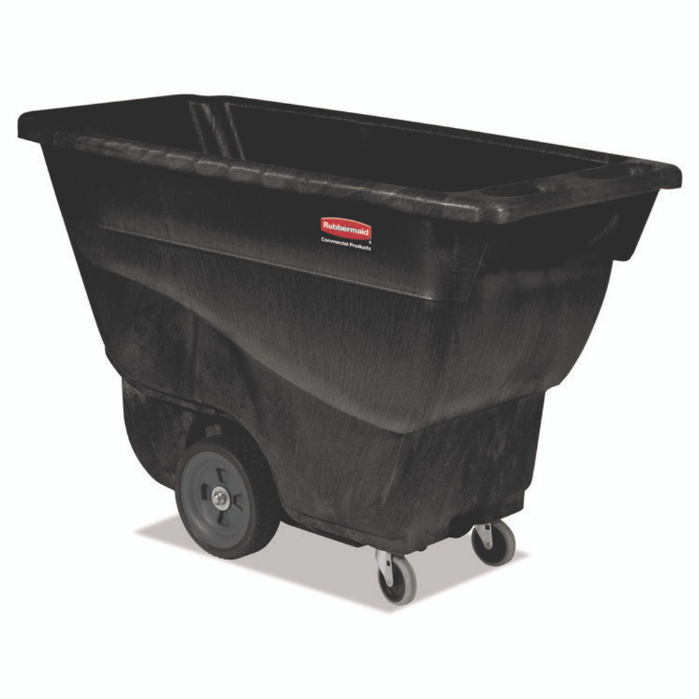 RUBBERMAID COMMERCIAL PROD. 9T13 BLA 0.5 cu yd Structural Foam Tilt Truck, Utility Duty, 450 lb Capacity, Black