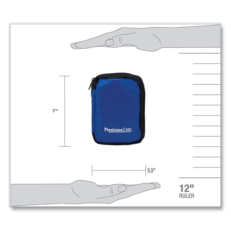 FIRST AID ONLY, INC. PhysiciansCare® by 90166 Soft-Sided First Aid Kit for up to 10 People, 95 Pieces, Soft Fabric Case