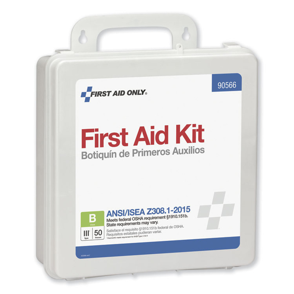 FIRST AID ONLY, INC. 90566 Bulk First Aid Kit for 50 People, 199 Pieces, Plastic Case