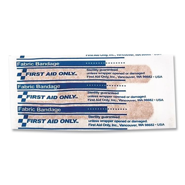 FIRST AID ONLY, INC. G124 Fabric Bandages, Four-Wing Knuckle, 2.5 x 3.25, 40/Box