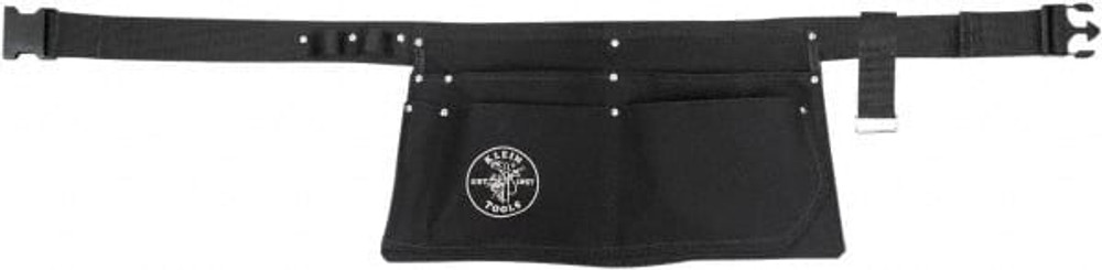 Klein Tools 42201 Tool Pouch: 6 Pockets, Canvas, Black