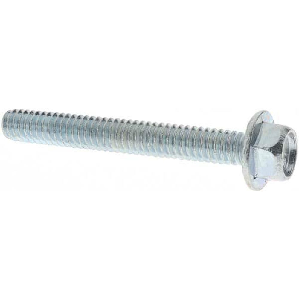 Value Collection KP24730 Serrated Flange Bolt: 1/4-20 UNC, 2" Length Under Head, Fully Threaded