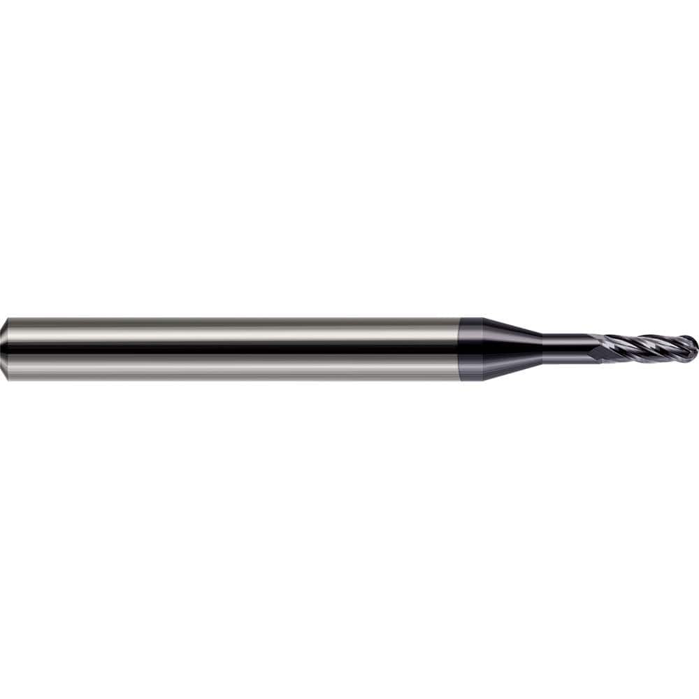 Harvey Tool 982893-C3 Ball End Mill: 0.093" Dia, 0.279" LOC, 4 Flute, Solid Carbide