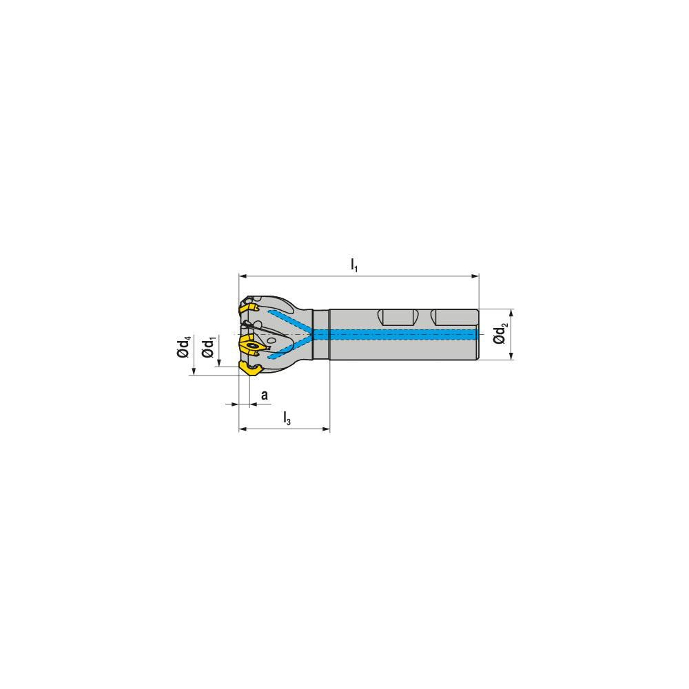 Ceratizit 5866610104 Indexable Chamfer & Angle End Mills; Minimum Cutting Diameter (Inch): 1 ; Minimum Cutting Diameter (Decimal Inch): 1.0000 ; Maximum Cutting Diameter (Decimal Inch): 1.3300 ; Lead Angle: 45 ; Maximum Depth of Cut (Decimal Inch): 0