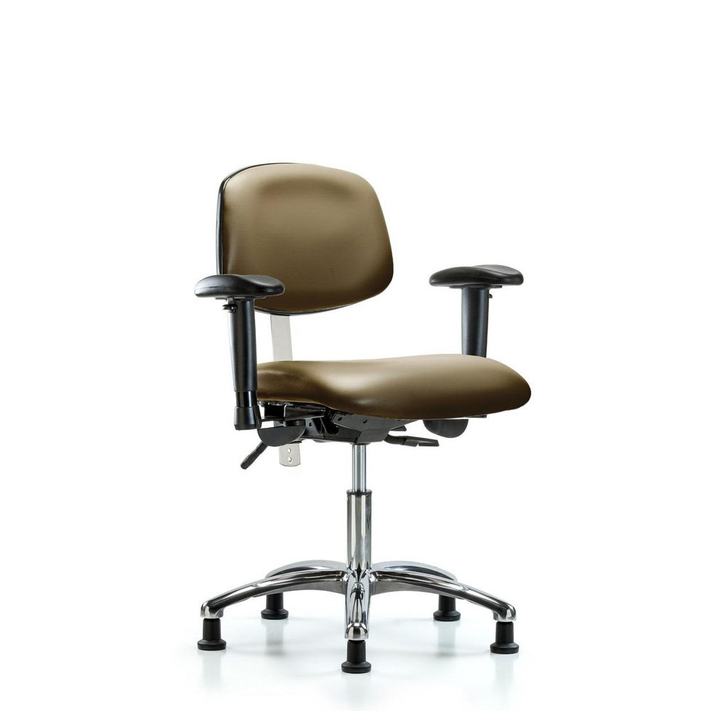 Blue Ridge Ergonomics MSC43613 Task Chair: Vinyl, Taupe