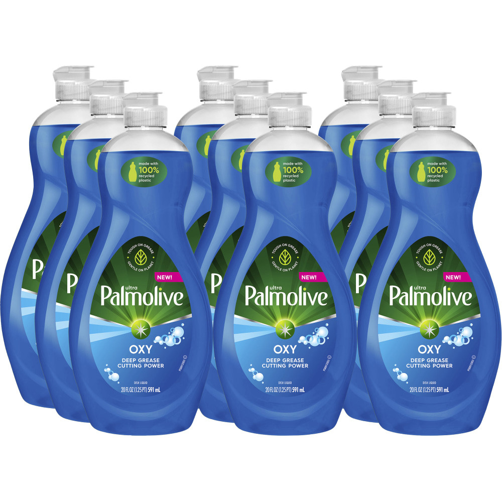 COLGATE-PALMOLIVE,IPD US04229ACT Palmolive Ultra Dish Soap Oxy Degreaser Concentrate, 20 Oz, Blue, Carton Of 9
