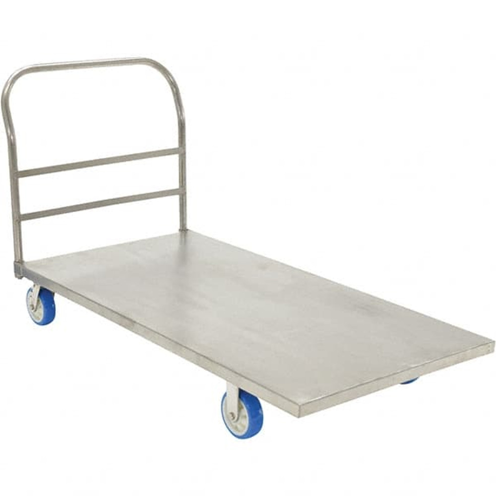 Vestil SSPT-3060 Platform Truck: 3,600 lb Capacity, Stainless Steel Deck, 60" Long, 9-1/2" High