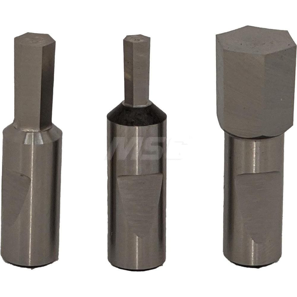 Somma Tool Co. HX2-9/16-TIN Hexagon Broaches; Hex Size: 0.5625 ; Tool Material: High Speed Steel ; Coating: TiN ; Coated: Coated ; Maximum Cutting Length: 0.969in ; Overall Length: 1.75