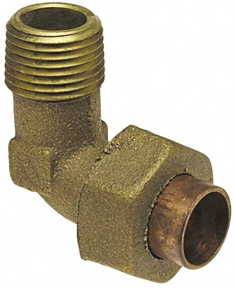 NIBCO B072900 Cast Copper Pipe 90 ° Union Elbow: 1" Fitting, C x M, Pressure Fitting