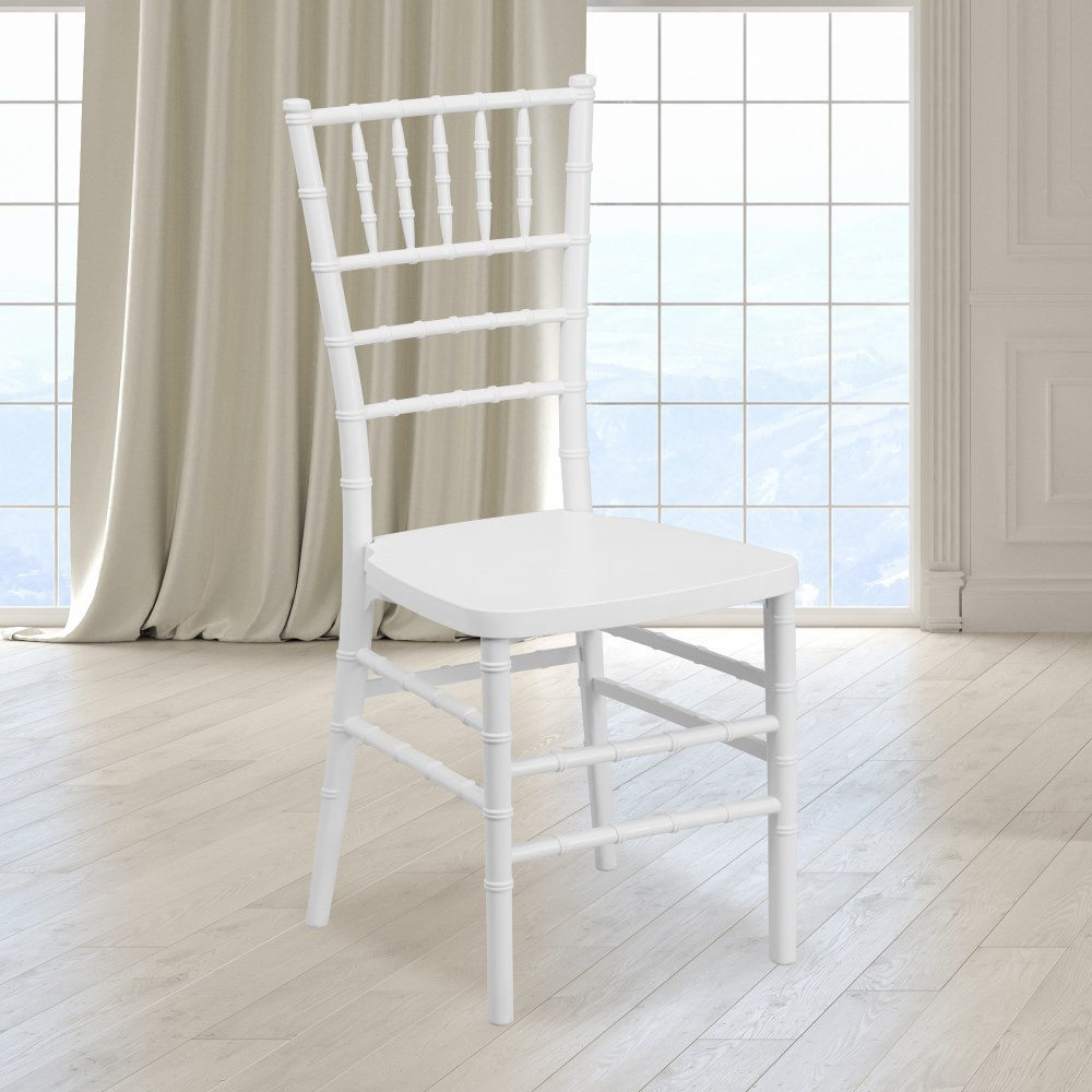 FLASH FURNITURE LEWHITE  HERCULES PREMIUM Series Stacking Chiavari Chair, White