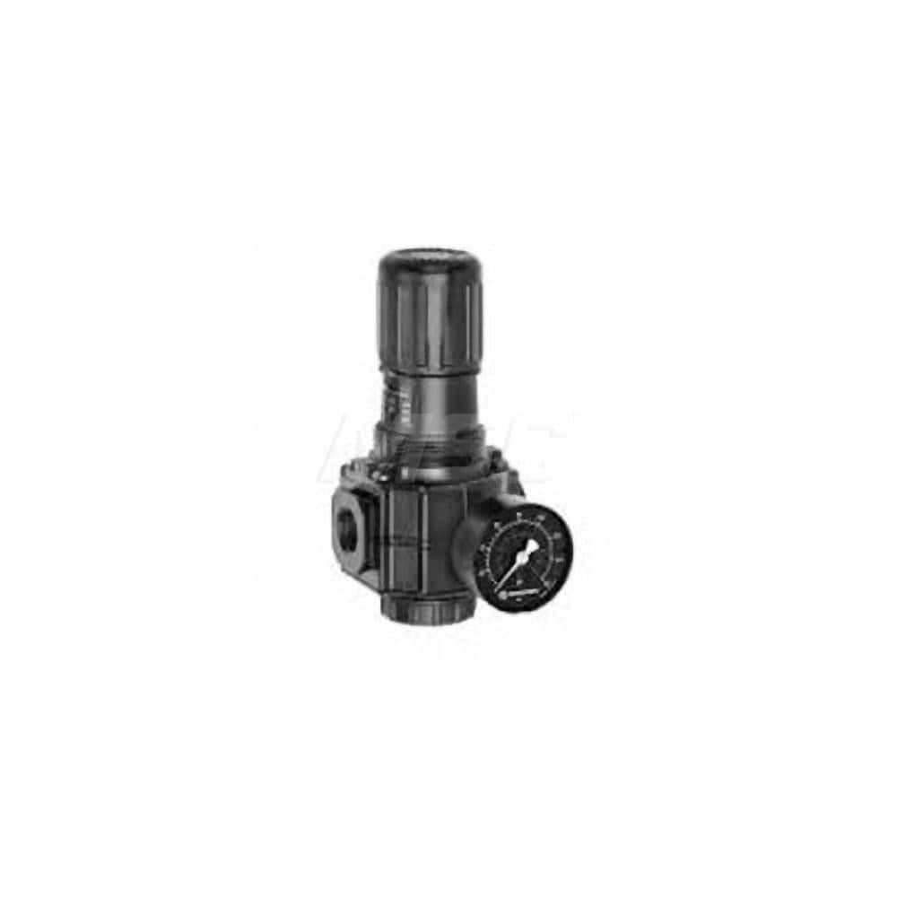 Norgren R74G-4AK-NFG Compressed Air Regulator: 1/2" NPT, Non-relieving Pressure