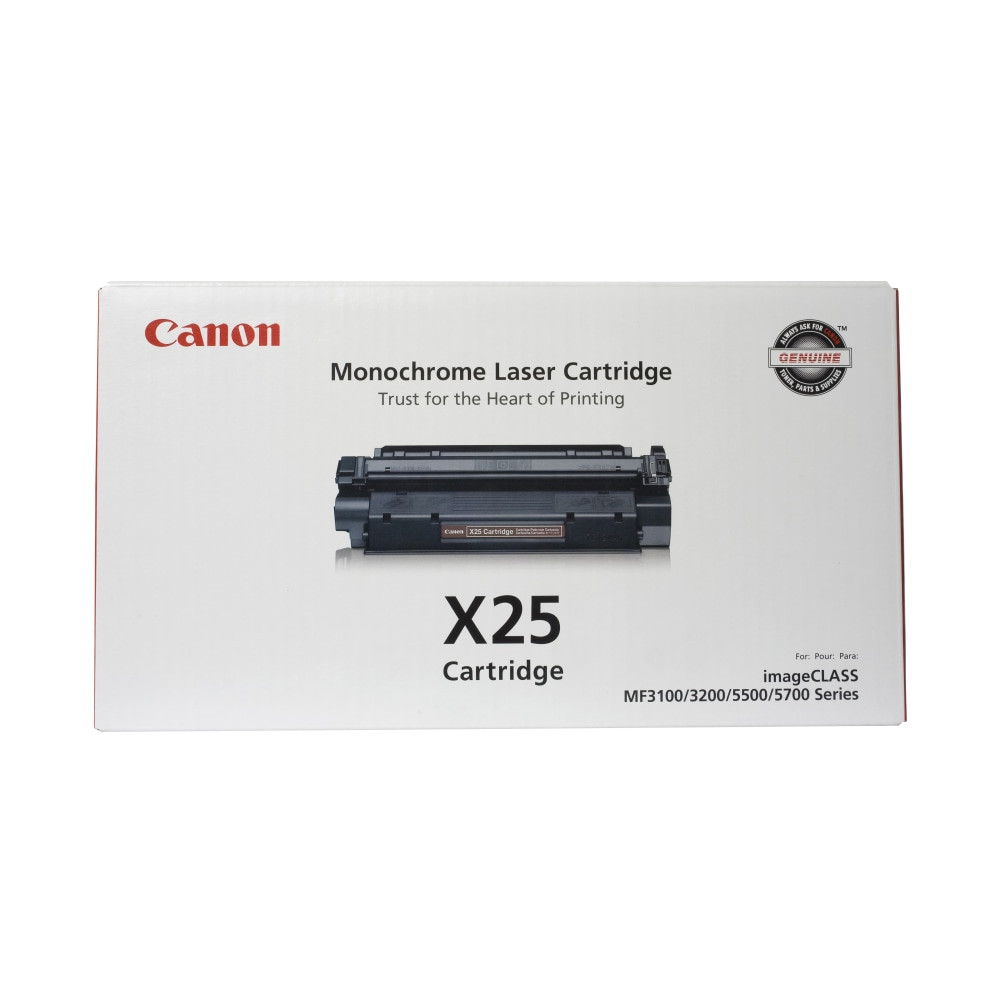 Compatible Canon models: ImageCLASS : MF3110, MF3111, MF3240, MF5500 Series, MF5530, MF5550, MF5730, MF5750, MF5770.   LBP : LBP-300LDA, LBP-300LDF, LBP-300N, LBP-3200, LBP-3210.   LaserBase:  MF5630.  .    Contains toner, drum and developer in 1 unit. Single-cartridge technology is easy to replace and requires no routine maintenance.  Yields up to 2,500 pages at 5% coverage.  Recycling solution - designed to encourage recycling, helping you divert materials from landfill.