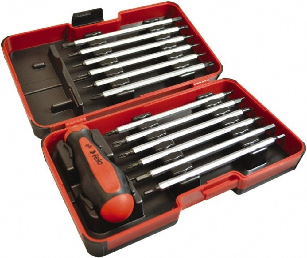 Felo 32094 Screwdriver Insert Bit Set: Hex Phillips, Slotted & Torx